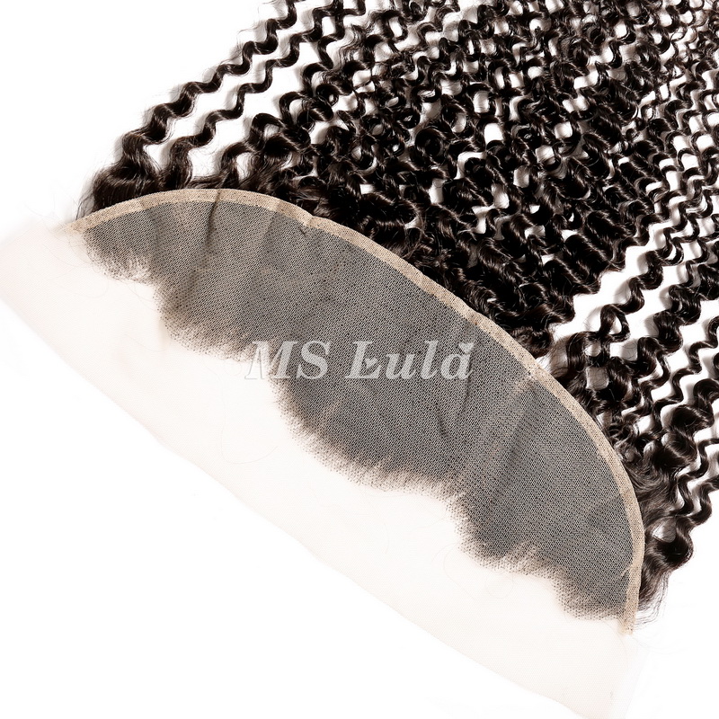 Virgin Human Hair Kinky Curly 13x4 13x6 Transparent Lace Frontal - 图片 4